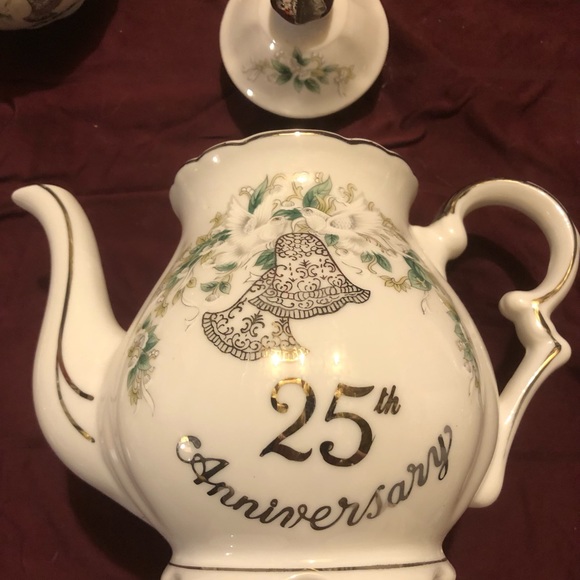 25th anniversary hand painted tea set made in Japan - Picture 5 of 9